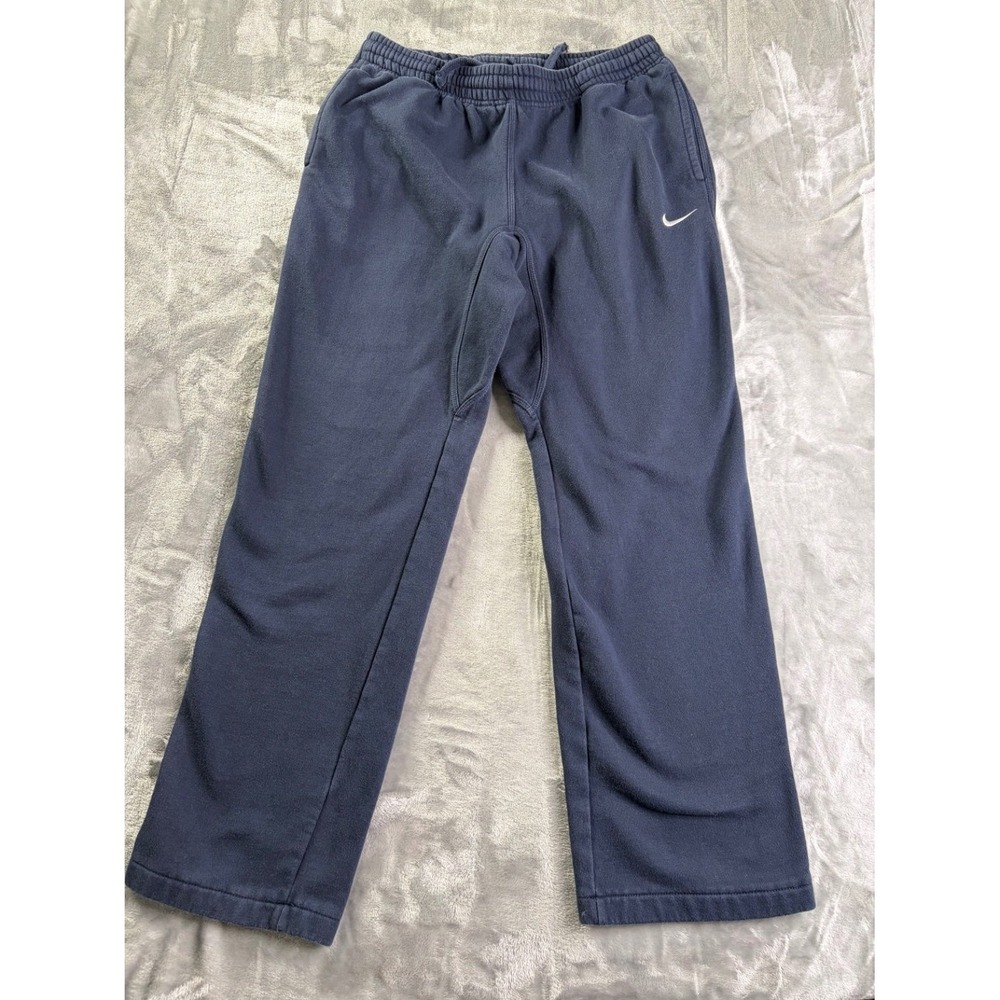 Nike Team Fleece Men's Pants L Navy Blue Embroidered Swoosh Logo